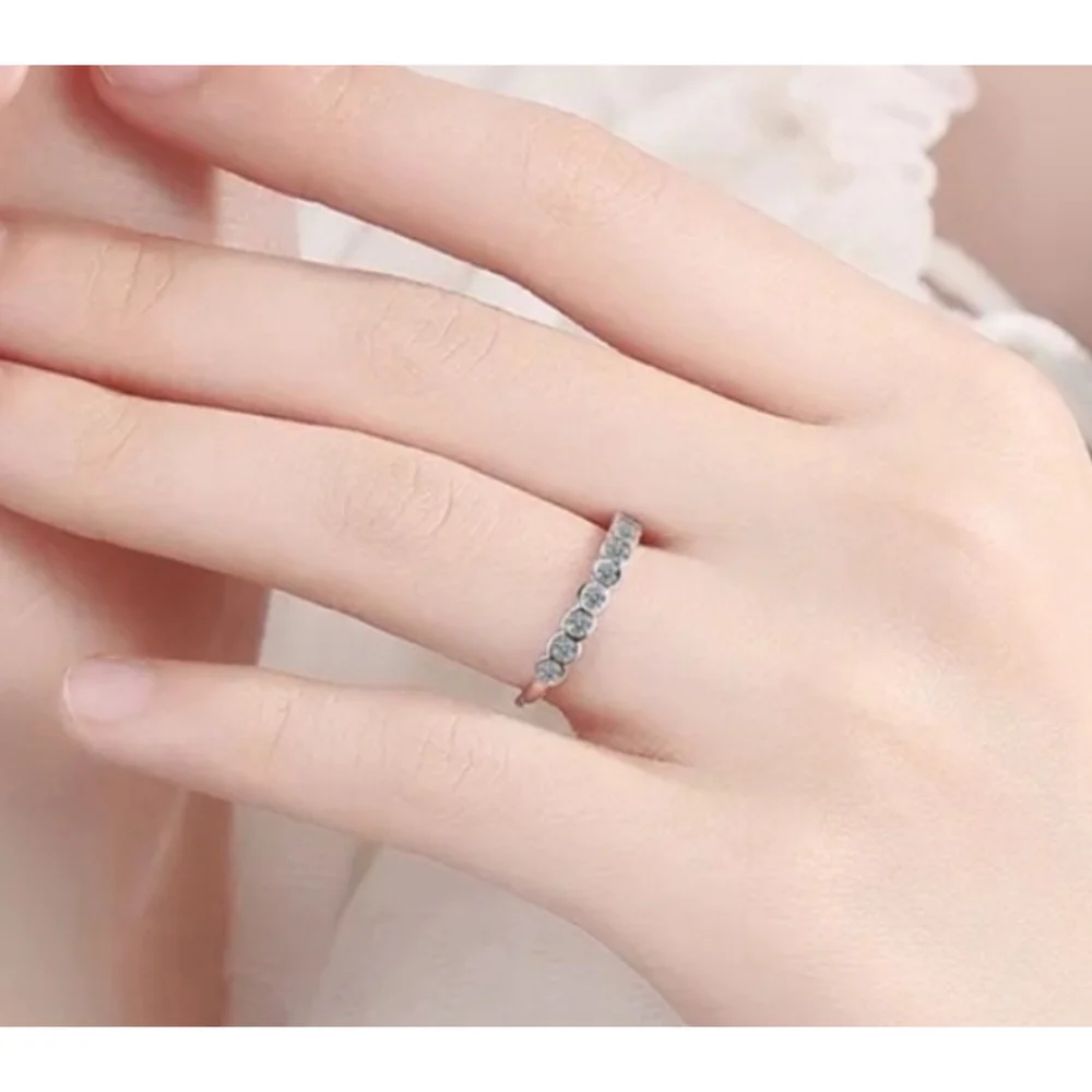 NEW Girls Kids‎ White Gold Plated S925 Adjustable Band Ring